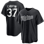 M.Twins #37 Victor Caratini Player Black Home Game Fdoa Stitched Jerseys