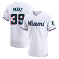 M.Marlins #39 Eury Perez Player White  Home Limited Elite Fdoa Stitched Jerseys