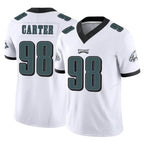 P.Eagles #98 Jalen Carter Player White Limited Vapor F.U.S.E. Home Game Gdoa Stitched Jerseys