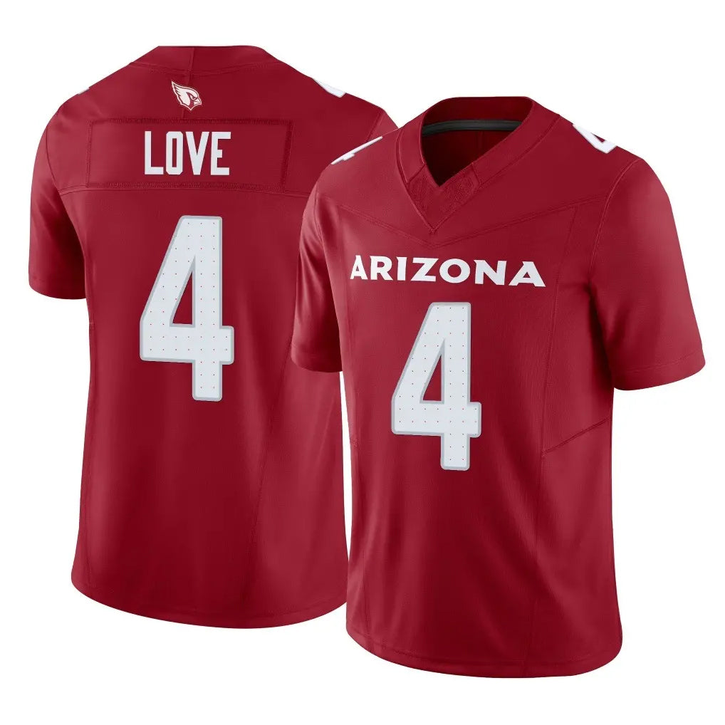 A.Cardinals #4 Jeremiyah Love Player Cardinal Vapor F.U.S.E. Limited Home Game Gdoa Stitched Jerseys