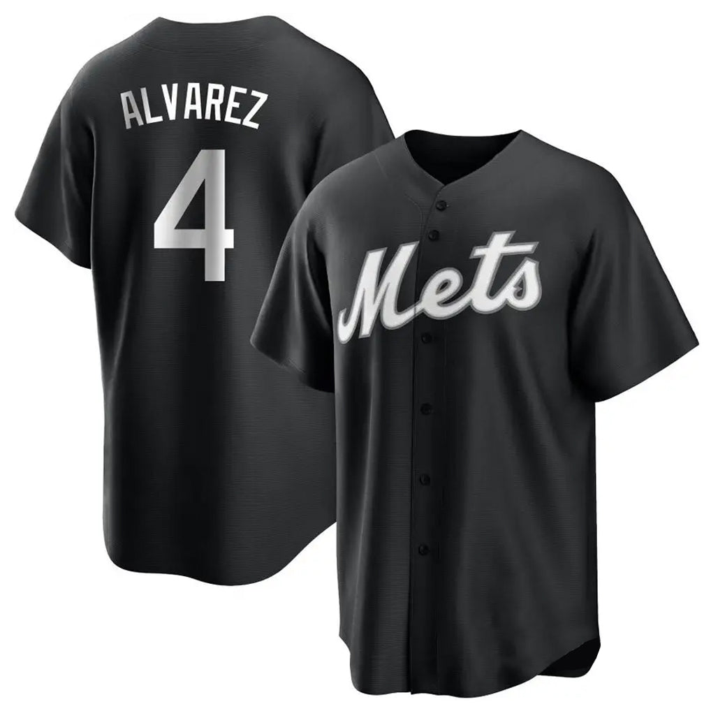 NY.Mets #4 Francisco Alvarez Player Black Home Game Fdoa Stitched Jerseys