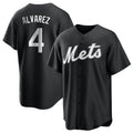 NY.Mets #4 Francisco Alvarez Player Black Home Game Fdoa Stitched Jerseys