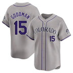 C.Rockies #15 Hunter Goodman Player Gray Limited Home Gdoa Stitched Jerseys