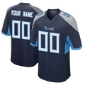 Custom T.Titans Navy Home Game Any Name & Numbers Gdoa Stitched Jerseys