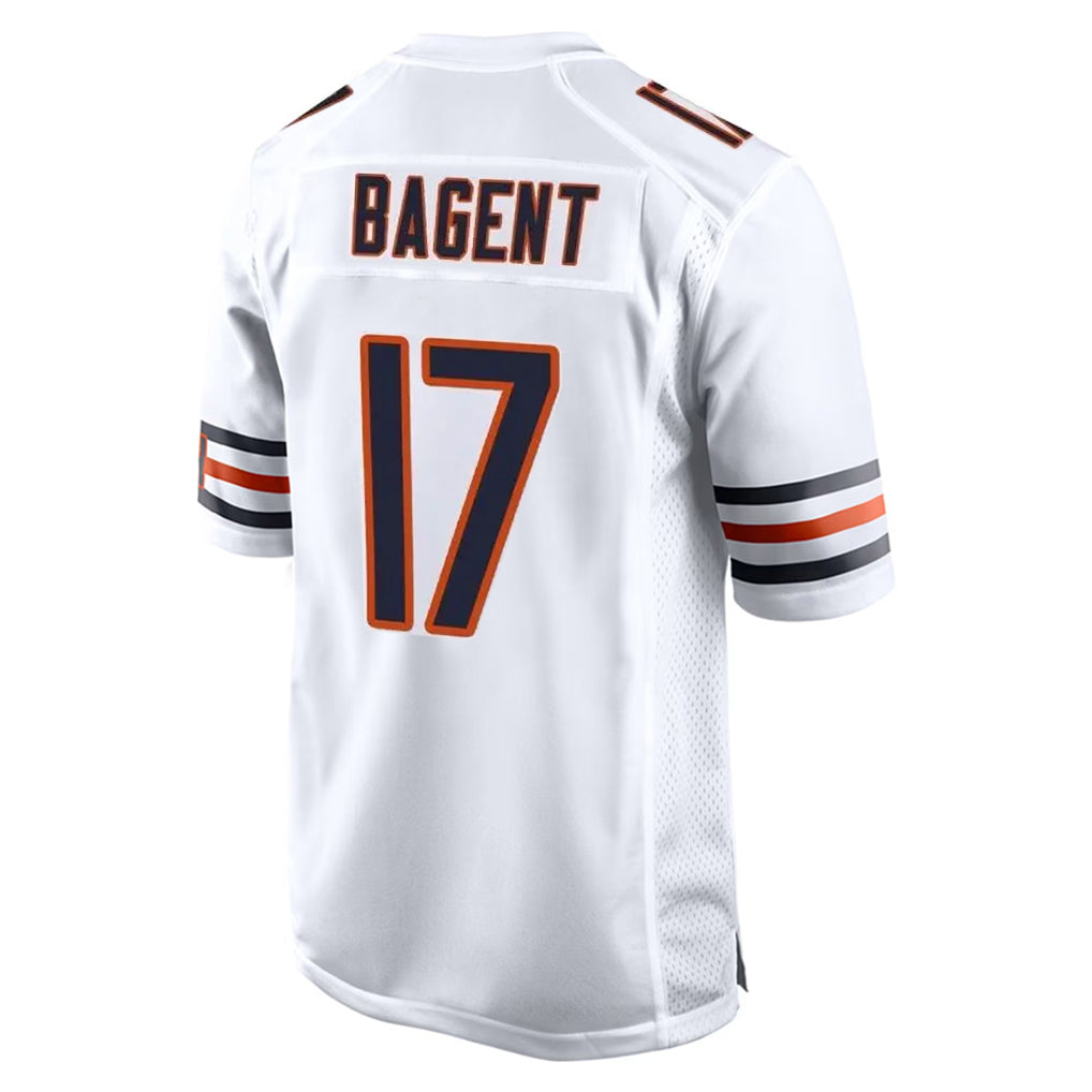 C.Bears #17 Tyson Bagent Player White Home Game Gdoa Stitched Jerseys