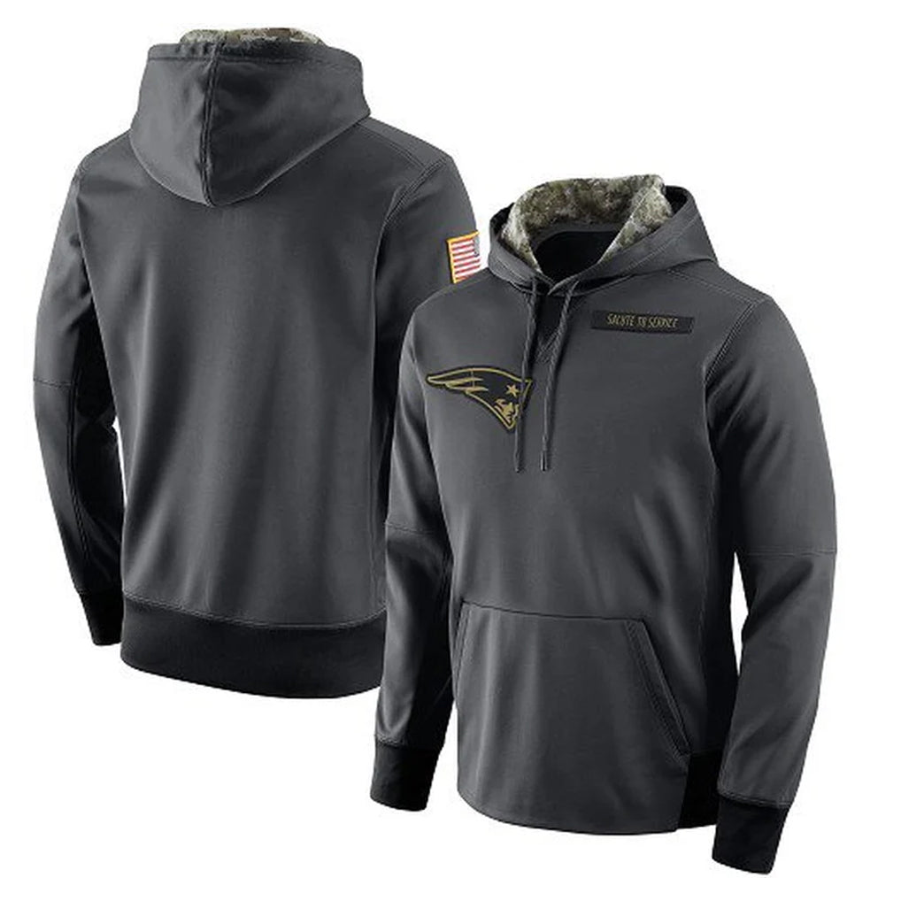 NE.Patriots ## Patriots Blank Player Gray Salute to Service Hoodies Limited Game Gdoa Stitched Jerseys