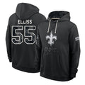 NO.Saints #55 Kaden Elliss Player 2026 Black Logo Pullover Hoodies Limited Game Gdoa Stitched Jerseys