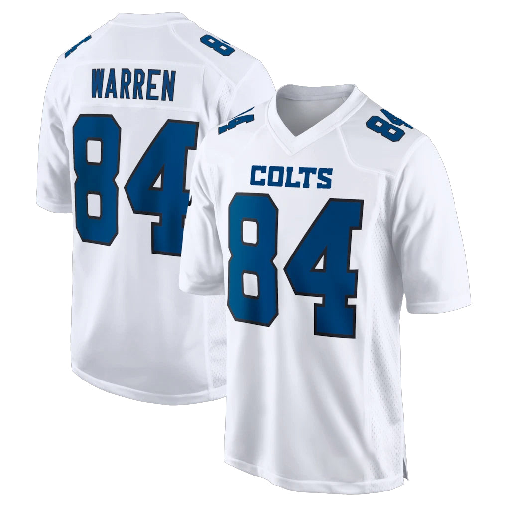 IN.Colts #84 Tyler Warren Player White Tundra Fashion Home Game Gdoa Stitched Jerseys