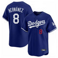 LA.Dodgers #8 Enrique Hern¨¢ndez Player Royal Limited Home Fdoa Stitched Jerseys