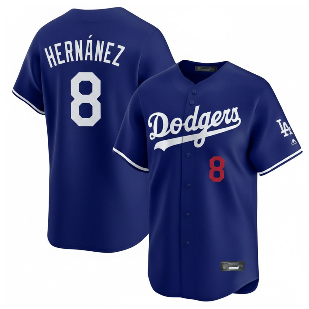 LA.Dodgers #8 Enrique Hern¨¢ndez Player Royal Limited Home Fdoa Stitched Jerseys