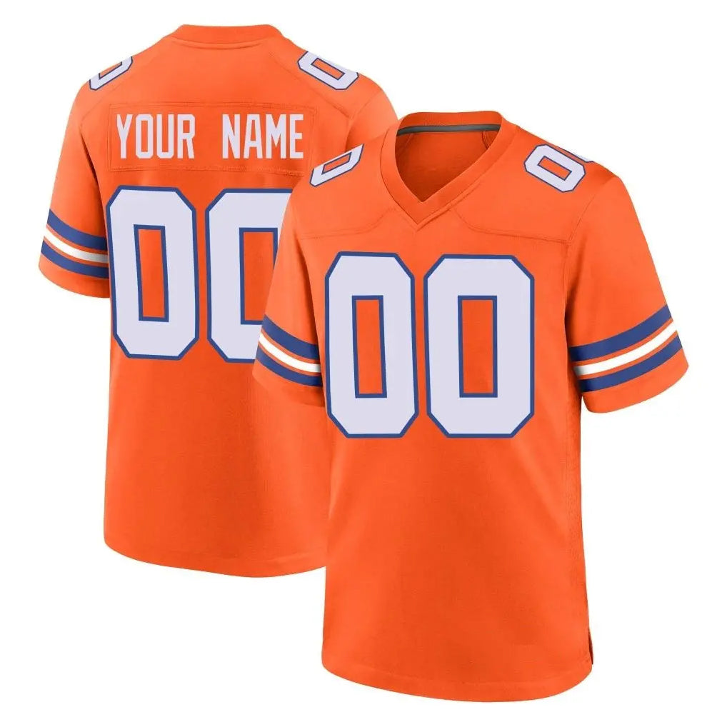 Custom D.Broncos Orange Alternate Collection Throwback Game Any Name & Numbers Gdoa Stitched Jerseys
