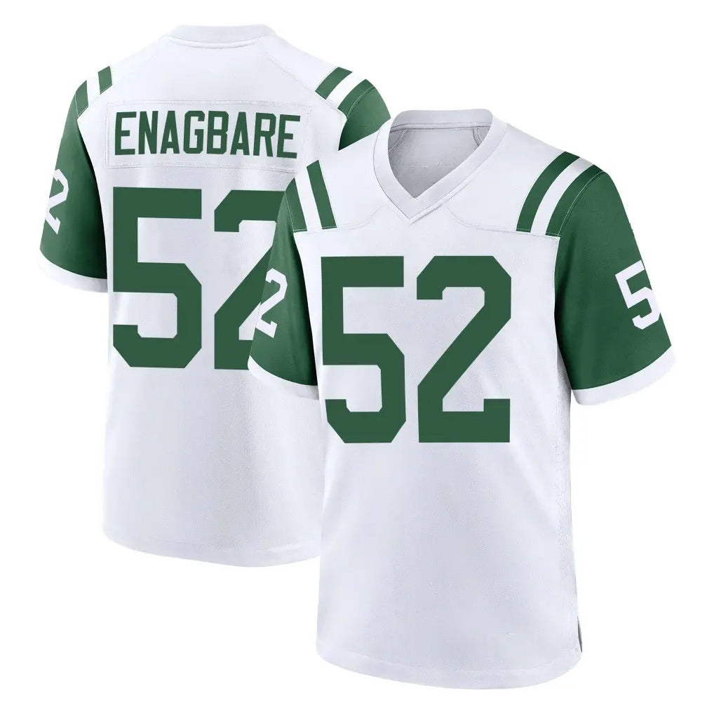 NY.Jets #52 Kingsley Enagbare Player White Classic Home Game Gdoa Stitched Jerseys