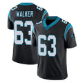 C.Panthers #63 Rasheed Walker Player Black Vapor Untouchable Limited Game Gdoa Stitched Jerseys (2)