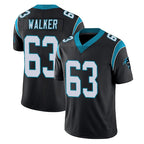 C.Panthers #63 Rasheed Walker Player Black Vapor Untouchable Limited Game Gdoa Stitched Jerseys (2)