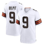 C.Browns #9 Grant Delpit Player White Home Game Gdoa Stitched Jerseys