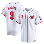 C.Reds #9 Matt McLain Player White Home Limited Gdoa Stitched Jerseys