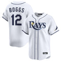 T.Bay Rays #12 Wade Boggs Player White Home Limited Fdoa Stitched Jerseys