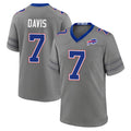 B.Bills #7 Ray Davis Player Gray Nickel City Home Game Gdoa Stitched Jerseys