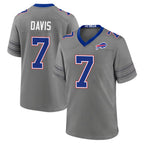 B.Bills #7 Ray Davis Player Gray Nickel City Home Game Gdoa Stitched Jerseys