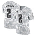 P.Eagles #2 Riq Woolen Player Arctic Camo Salute to Service Limited Game Gdoa Stitched Jerseys