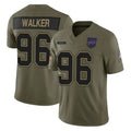 B.Bills #96 Deone Walker Player Olive Salute To Service Limited Game Gdoa Stitched Jerseys