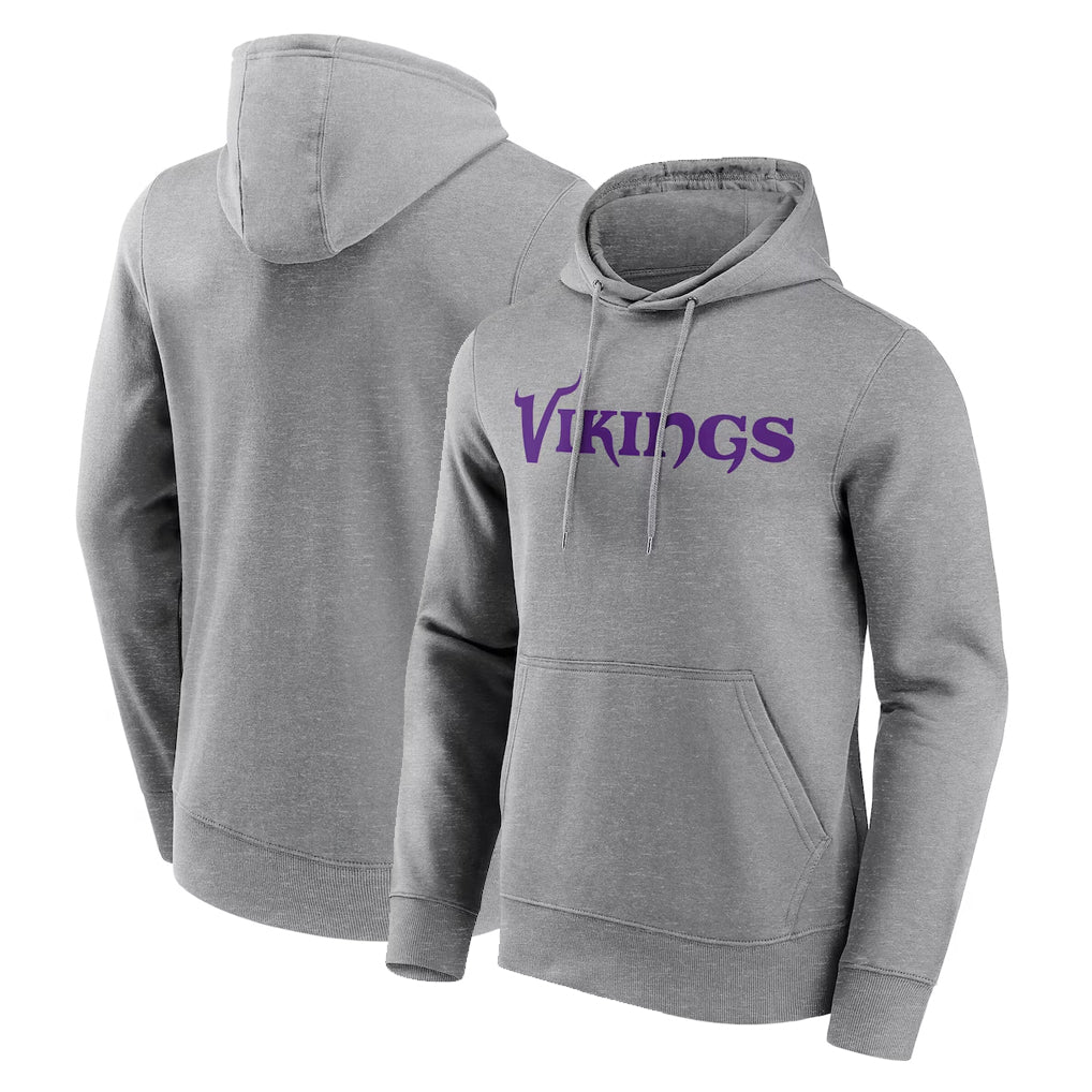 M.Vikings ## Vikings Blank Player Gray LOGO Pullover Hoodies Home Game Blank Player Gdoa Stitched Jerseys