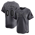 Custom NY.Mets Gray City Connect Limited Home Game Any Name & Number Gdoa Stitched Jerseys