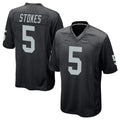 LV.Raiders #5 Eric Stokes Player Black Home Game Gdoa Stitched Jerseys