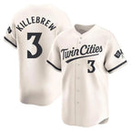 M.Twins #3 Harmon Killebrew Player Cream Home Limited Fdoa Stitched Jerseys