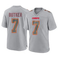 KC.Chiefs #7 Harrison Butker Player Gray Atmosphere Fashion Game Gdoa Stitched Jerseys