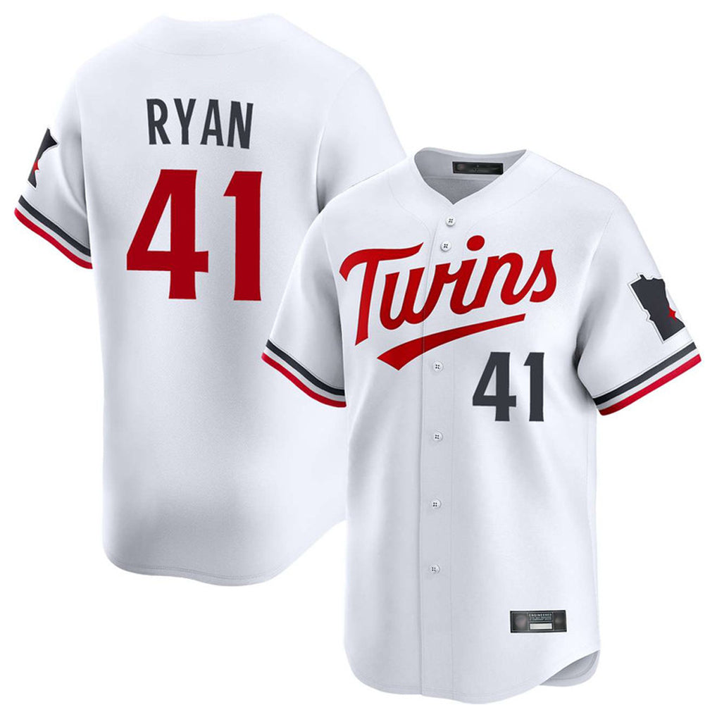 M.Twins #41 Joe Ryan Player White Home Limited Fdoa Stitched Jerseys