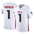 A.Falcons #1 Tua Tagovailoa Player White Vapor F.U.S.E. Limited Home Game Gdoa Stitched Jerseys