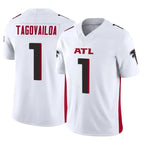 A.Falcons #1 Tua Tagovailoa Player White Vapor F.U.S.E. Limited Home Game Gdoa Stitched Jerseys