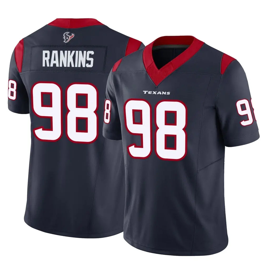 H.Texans #98 Sheldon Rankins Player Navy Limited Vapor F.U.S.E. Home Game Gdoa Stitched Jerseys