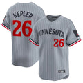 M.Twins #26 Max Kepler Player Gray Home Limited Fdoa Stitched Jerseys