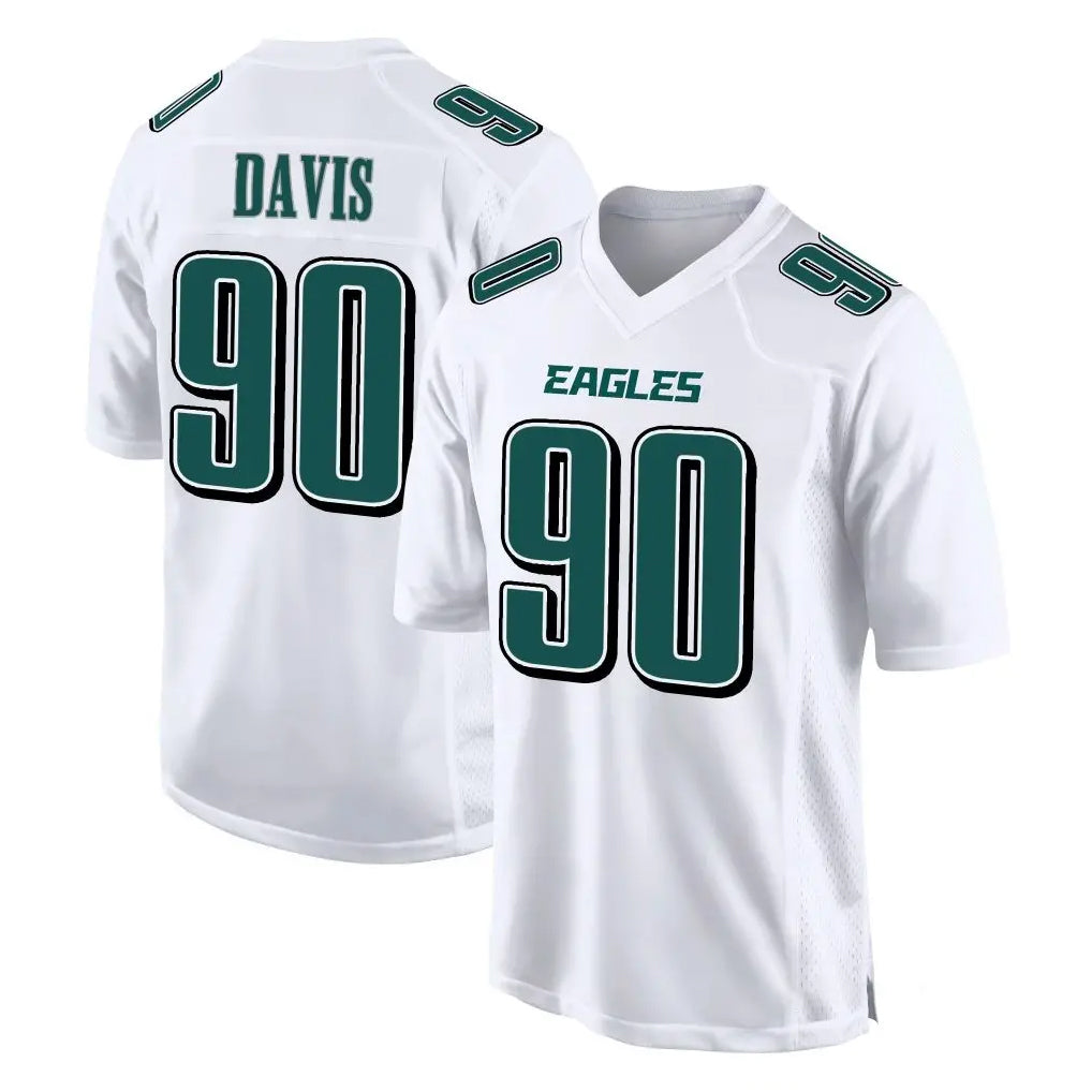 P.Eagles #90 Jordan Davis Player White Tundra Fashion Home Game Gdoa Stitched Jerseys