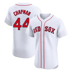 B.Red Sox #44 Aroldis Chapman Player White Limited Elite Home Game Gdoa Stitched Jerseys