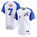 A.Braves #7 Ha-Seong Kim Player White City Connect Limited Home Game Gdoa Stitched Jerseys