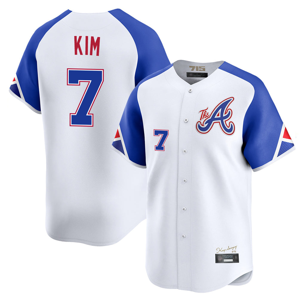 A.Braves #7 Ha-Seong Kim Player White City Connect Limited Home Game Gdoa Stitched Jerseys
