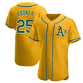 Athletics #25 Brent Rooker Player Gold Authentic Alternate Stitched Jersey