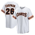 SF.Giants #26 Matt Chapman Player White Throwback Cooperstown Collection Home Game Fdoa Stitched Jerseys