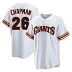 SF.Giants #26 Matt Chapman Player White Throwback Cooperstown Collection Home Game Fdoa Stitched Jerseys