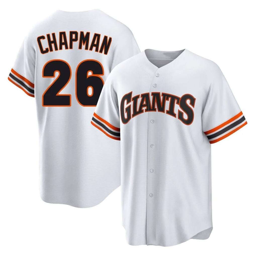 SF.Giants #26 Matt Chapman Player White Throwback Cooperstown Collection Home Game Fdoa Stitched Jerseys