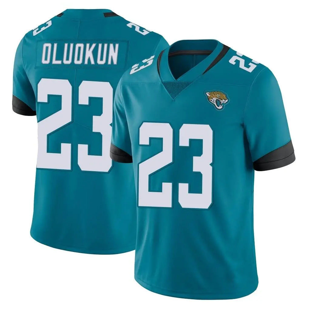 J.Jaguars #23 Foyesade Oluokun Player Teal Vapor Untouchable Limited Home Game Gdoa Stitched Jerseys