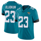 J.Jaguars #23 Foyesade Oluokun Player Teal Vapor Untouchable Limited Home Game Gdoa Stitched Jerseys