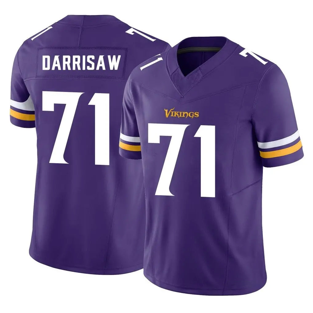 M.Vikings #71 Christian Darrisaw Player Purple Limited Vapor F.U.S.E. Home Game Gdoa Stitched Jerseys