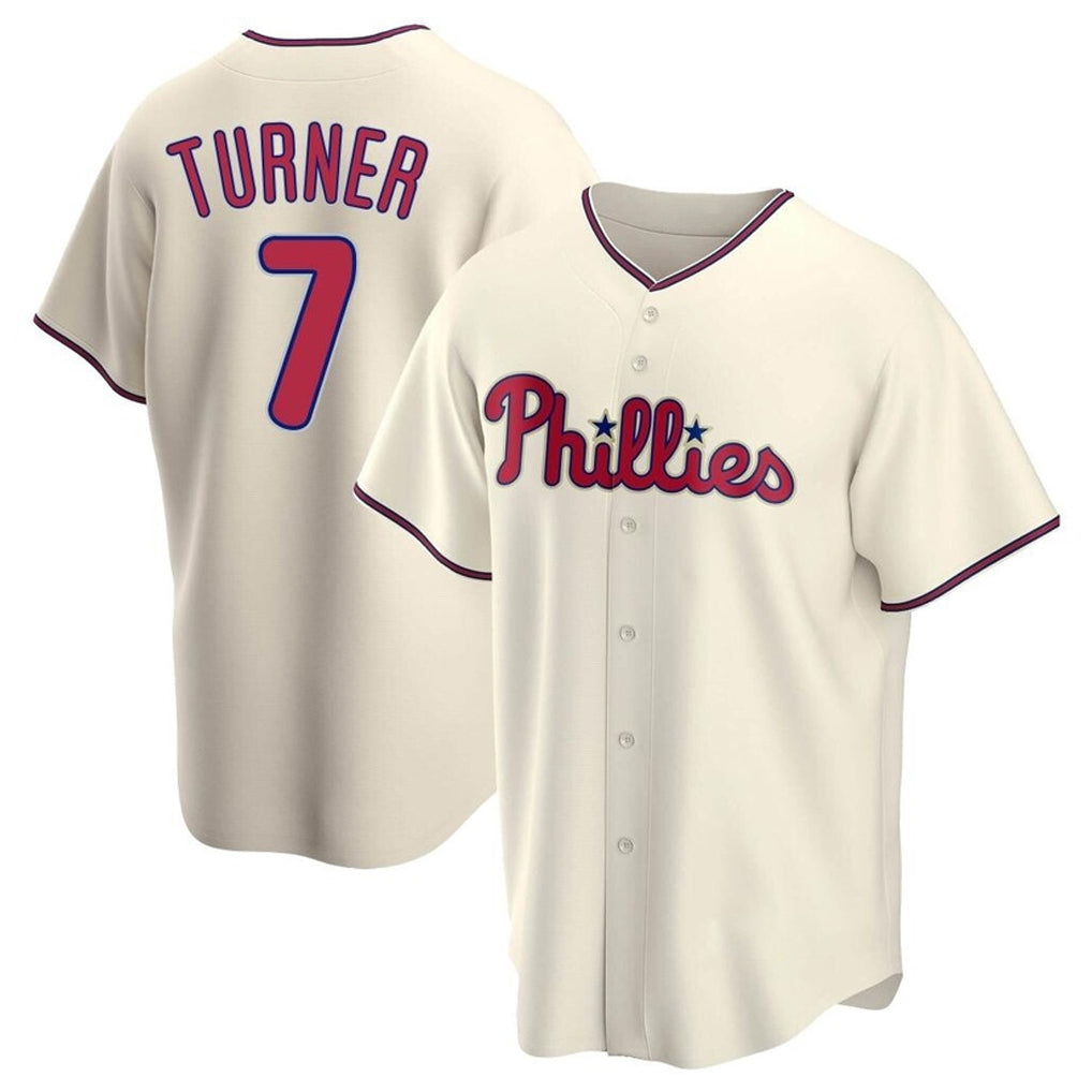 P.Phillies #7 Trea Turner Player Cream Home Game Fdoa Stitched Jerseys