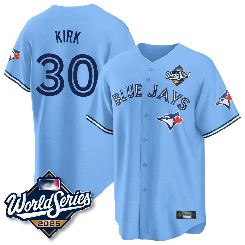 T.Blue Jays #30 Alejandro Kirk Player Blue 2025 World Series Limited Fdoa Stitched Jerseys