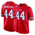 B.Bills #44 Joe Andreessen Player Red Home Game Gdoa Stitched Jerseys
