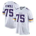 M.Vikings #75 Brian O'Neill Player White Home Game Gdoa Stitched Jerseys